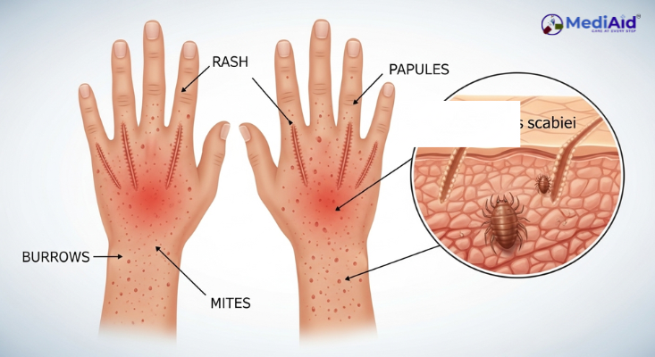 Scabies Symptoms, Causes & Treatment | স্কেবিস লক্ষণ, কারণ ও প্রতিরোধ | MediAid